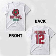 Load image into Gallery viewer, Personalized Portugal Football T-Shirt Custom Name & Number Gift