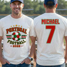 Load image into Gallery viewer, Personalized Soccer T-Shirt Custom Name & Number Gift for Dad