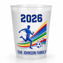 Load image into Gallery viewer, Personalized Frosted Cups Custom Family Soccer Season Gift
