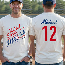 Load image into Gallery viewer, Personalized US Soccer Team T-Shirt Custom Sports Apparel Gift