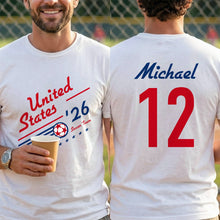 Load image into Gallery viewer, Personalized US Soccer Team T-Shirt Custom Sports Apparel Gift