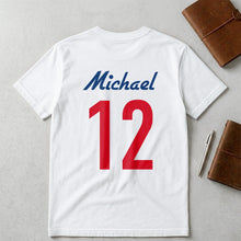 Load image into Gallery viewer, Personalized US Soccer Team T-Shirt Custom Sports Apparel Gift