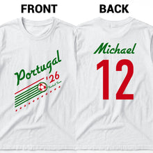 Load image into Gallery viewer, Personalized Portugal Football Team T-Shirt Custom Name Gift
