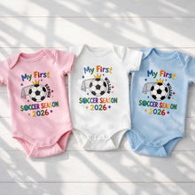 Load image into Gallery viewer, Personalized Baby Onesie Custom Name for Little Athletes Soccer Gift