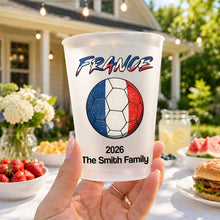 Load image into Gallery viewer, Personalized Frosted Soccer Cups Custom Name Gift for Family
