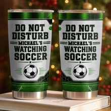 Load image into Gallery viewer, Personalized Soccer Insulated Tumbler Custom Name Gift for Dad