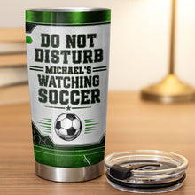 Load image into Gallery viewer, Personalized Soccer Insulated Tumbler Custom Name Gift for Dad