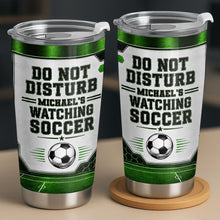 Load image into Gallery viewer, Personalized Soccer Insulated Tumbler Custom Name Gift for Dad