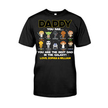 Load image into Gallery viewer, Personalized Father's Day T-shirt with Star Wars Design Gift for Dad