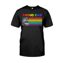 Load image into Gallery viewer, Personalized Proud Dad LGBT Support T-shirt & Hoodie Gift