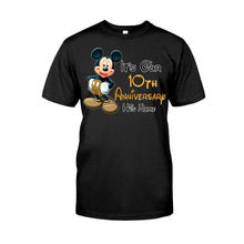 Load image into Gallery viewer, Personalized Mickey and Minnie Anniversary T-shirt & Hoodie Set for Couples