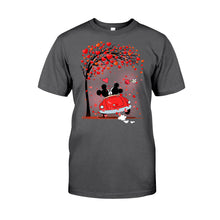 Load image into Gallery viewer, Personalized Couple T-Shirt & Hoodie with Heart Design for Valentine’s Day