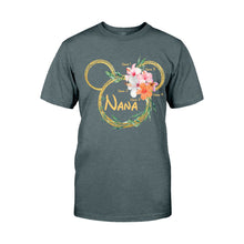 Load image into Gallery viewer, Personalized Floral Mouse Ears T-Shirt for Grandma - Custom Nana Gift