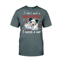 Load image into Gallery viewer, Personalized Valentine T-shirt with Mickey Mouse Design for Her
