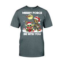 Load image into Gallery viewer, Personalized Merry Force Be With You Christmas T-shirt & Hoodie Gift