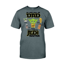 Load image into Gallery viewer, Personalized Jedi Master T-shirt for Dad with Custom Names