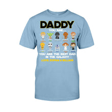 Load image into Gallery viewer, Personalized Father's Day T-shirt with Star Wars Design Gift for Dad