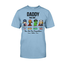 Load image into Gallery viewer, Personalized Father's Day T-shirt Hoodie Superhero Gift
