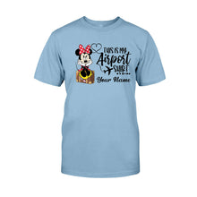 Load image into Gallery viewer, Personalized Mouse Airport Shirt Custom Name T-shirt Hoodie Gift for Travelers