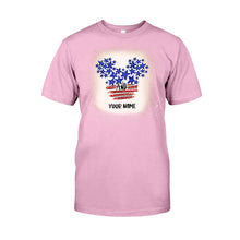 Load image into Gallery viewer, Personalized Stars And Stripes Mouse Ears T-Shirt & Hoodie for Independence Day