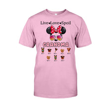 Load image into Gallery viewer, Personalized Live Love Spoil Mouse T-shirt for Grandma
