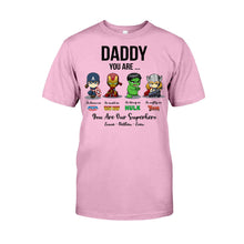Load image into Gallery viewer, Personalized Father's Day T-shirt Hoodie Superhero Gift