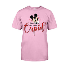 Load image into Gallery viewer, Personalized 'Not Today Cupid' T-shirt & Hoodie for Her - Custom Name Gift