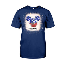 Load image into Gallery viewer, Personalized Stars And Stripes Mouse Ears T-Shirt & Hoodie for Independence Day