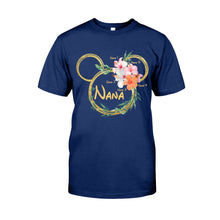 Load image into Gallery viewer, Personalized Floral Mouse Ears T-Shirt for Grandma - Custom Nana Gift