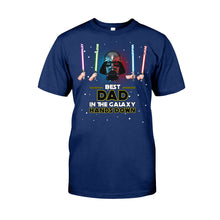 Load image into Gallery viewer, Personalized Best Dad in the Galaxy T-shirt & Hoodie Gift