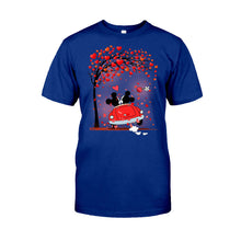Load image into Gallery viewer, Personalized Couple T-Shirt & Hoodie with Heart Design for Valentine’s Day
