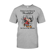 Load image into Gallery viewer, Personalized Love Story Mouse T-Shirt & Hoodie Gift for Couples