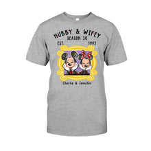 Load image into Gallery viewer, Personalized Couple T-shirt and Hoodie with Cute Design for Anniversary