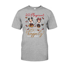 Load image into Gallery viewer, Personalized Couple T-shirt and Hoodie with Names for Anniversary Gift