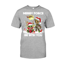 Load image into Gallery viewer, Personalized Merry Force Be With You Christmas T-shirt & Hoodie Gift