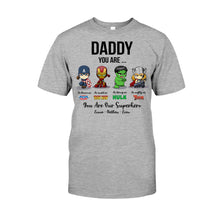 Load image into Gallery viewer, Personalized Father's Day T-shirt Hoodie Superhero Gift