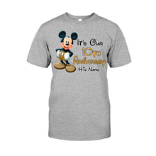 Load image into Gallery viewer, Personalized Mickey and Minnie Anniversary T-shirt & Hoodie Set for Couples