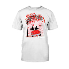 Load image into Gallery viewer, Personalized Couple T-Shirt & Hoodie with Heart Design for Valentine’s Day