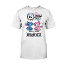 Load image into Gallery viewer, Personalized Couple T-shirt and Hoodie Custom Names Forever To Go Gift