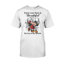 Load image into Gallery viewer, Personalized Love Story Mouse T-Shirt & Hoodie Gift for Couples