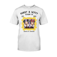 Load image into Gallery viewer, Personalized Couple T-shirt and Hoodie with Cute Design for Anniversary