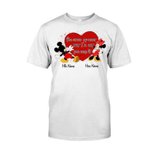 Load image into Gallery viewer, Personalized Couple Mouse T-shirt & Hoodie with Names Gift