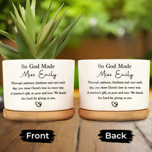 Load image into Gallery viewer, Personalized Ceramic Plant Pot Custom Name Gift for Teacher