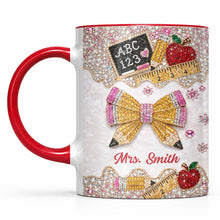 Load image into Gallery viewer, Personalized 3D Rhinestone Accent Mug Custom Name Teacher Gift