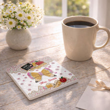 Load image into Gallery viewer, Personalized Ceramic Coaster Custom Teacher Gift Apple Design