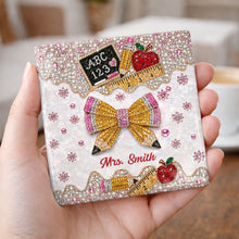 Load image into Gallery viewer, Personalized Ceramic Coaster Custom Teacher Gift Apple Design