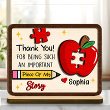 Load image into Gallery viewer, Personalized 2-Layer Wood Plaque Custom Thank You Gift for Teacher