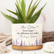 Load image into Gallery viewer, Personalized Ceramic Plant Pot Custom Two-Sided Gift for Teachers