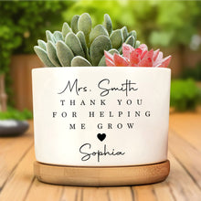 Load image into Gallery viewer, Personalized Ceramic Plant Pot Custom Name Gift for Teacher