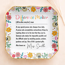 Load image into Gallery viewer, Personalized Ceramic Jewelry Dish Custom Name Gift for Teacher